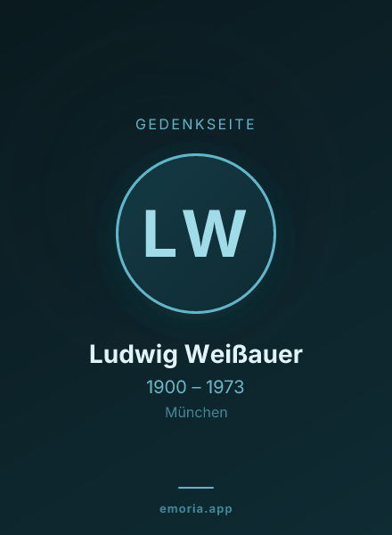 Gedenkportrait von Ludwig Weißauer