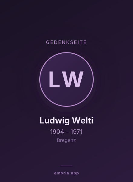 Gedenkportrait von Ludwig Welti