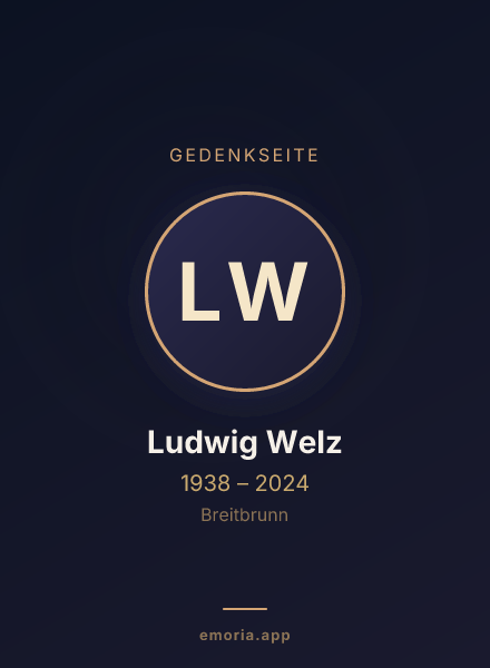 Gedenkportrait von Ludwig Welz