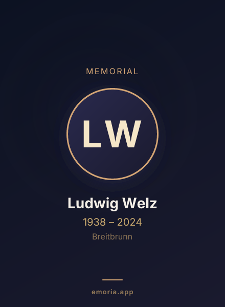 Memorial portrait of Ludwig Welz