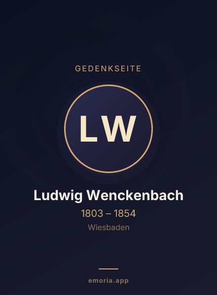 Gedenkportrait von Ludwig Wenckenbach