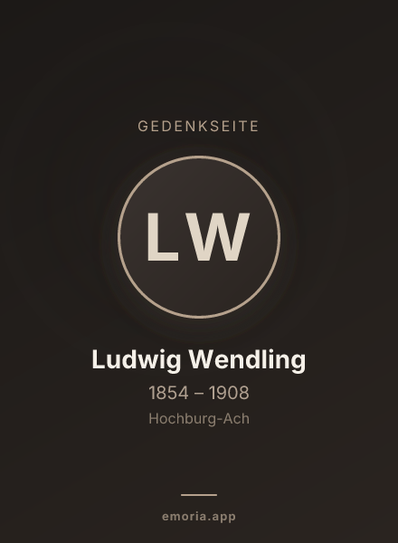 Gedenkportrait von Ludwig Wendling