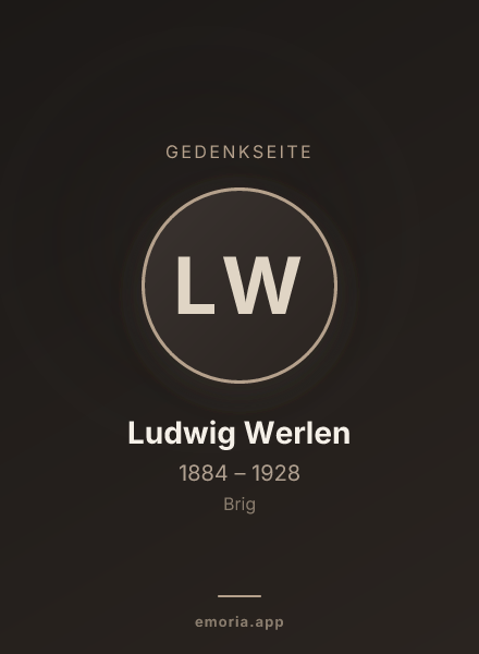 Gedenkportrait von Ludwig Werlen