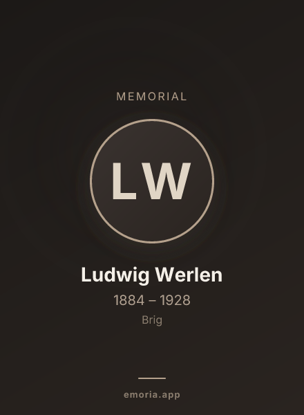 Memorial portrait of Ludwig Werlen