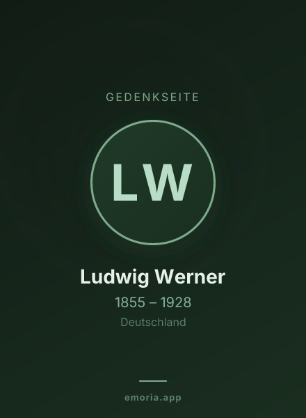 Gedenkportrait von Ludwig Werner