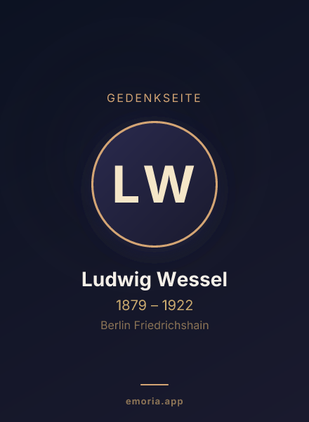 Gedenkportrait von Ludwig Wessel