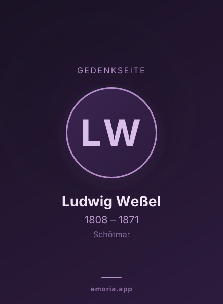Gedenkportrait von Ludwig Weßel