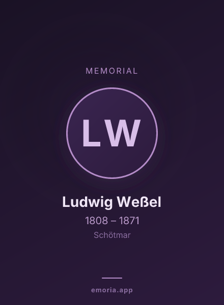 Memorial portrait of Ludwig Weßel