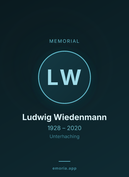 Memorial portrait of Ludwig Wiedenmann