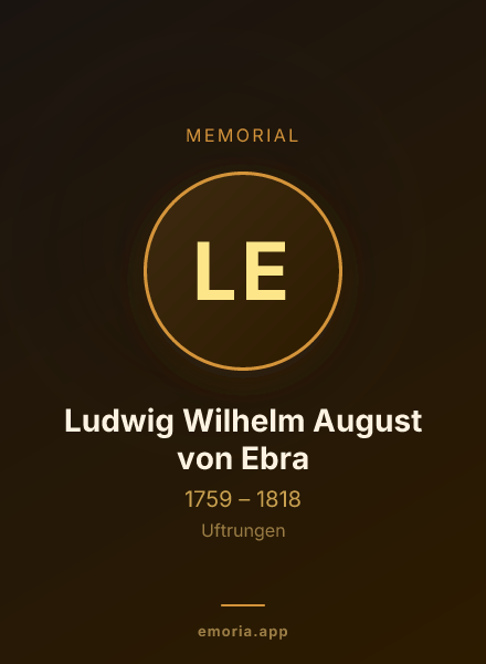 Memorial portrait of Ludwig Wilhelm August von Ebra