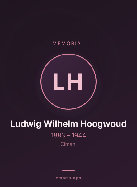Memorial portrait of Ludwig Wilhelm Hoogwoud