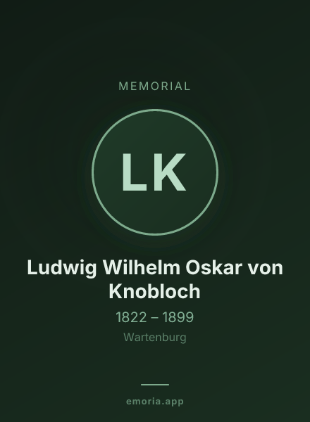 Memorial portrait of Ludwig Wilhelm Oskar von Knobloch