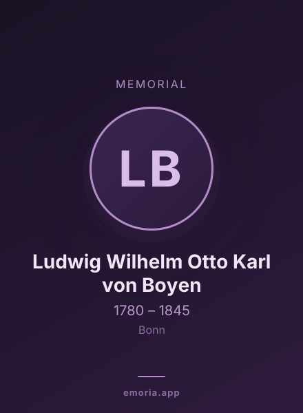 Memorial portrait of Ludwig Wilhelm Otto Karl von Boyen