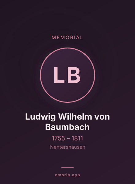 Memorial portrait of Ludwig Wilhelm von Baumbach
