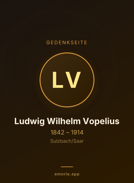 Gedenkportrait von Ludwig Wilhelm Vopelius