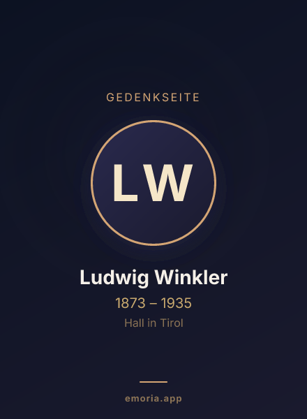 Gedenkportrait von Ludwig Winkler