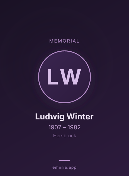 Memorial portrait of Ludwig Winter
