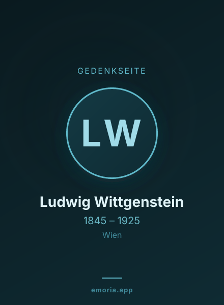 Gedenkportrait von Ludwig Wittgenstein