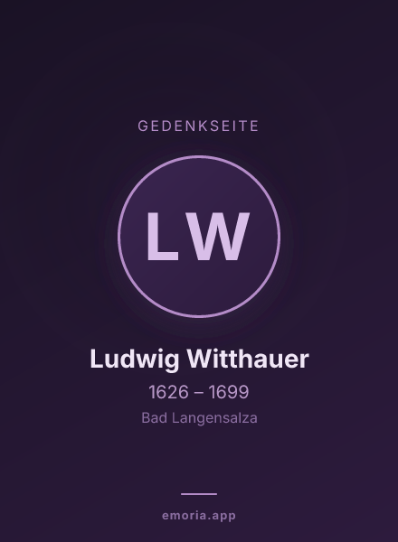 Gedenkportrait von Ludwig Witthauer