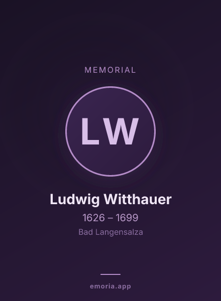 Memorial portrait of Ludwig Witthauer