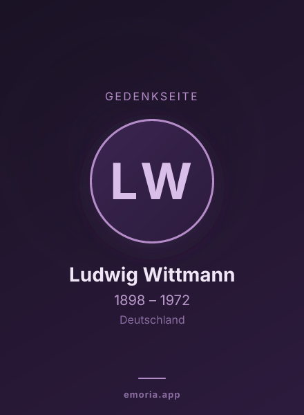 Gedenkportrait von Ludwig Wittmann