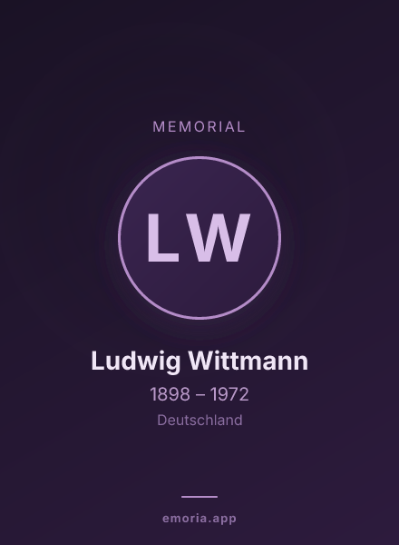 Memorial portrait of Ludwig Wittmann