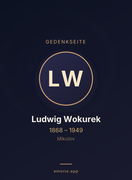 Gedenkportrait von Ludwig Wokurek