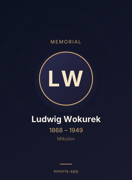 Memorial portrait of Ludwig Wokurek