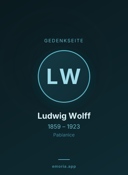Gedenkportrait von Ludwig Wolff