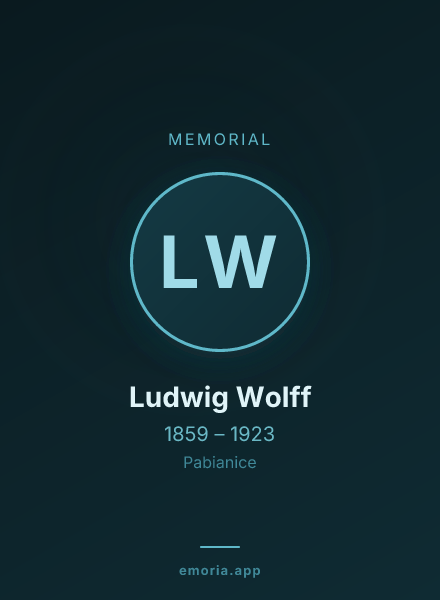 Memorial portrait of Ludwig Wolff