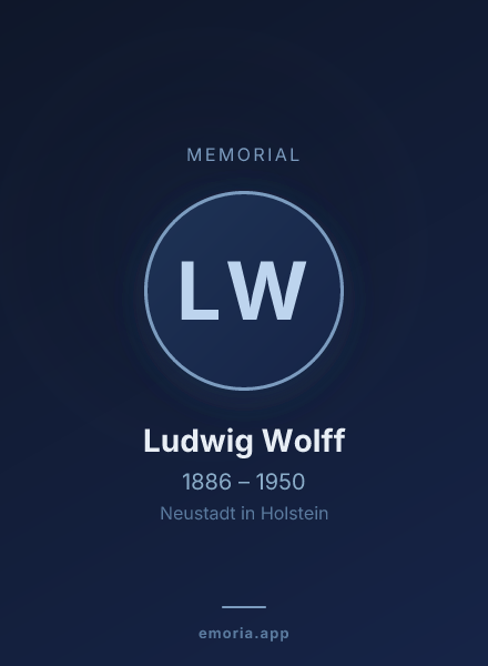 Memorial portrait of Ludwig Wolff