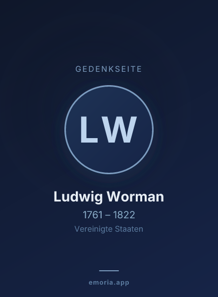 Gedenkportrait von Ludwig Worman