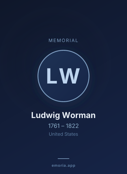 Memorial portrait of Ludwig Worman