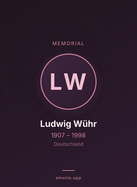 Memorial portrait of Ludwig Wühr