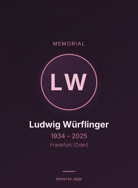 Memorial portrait of Ludwig Würflinger