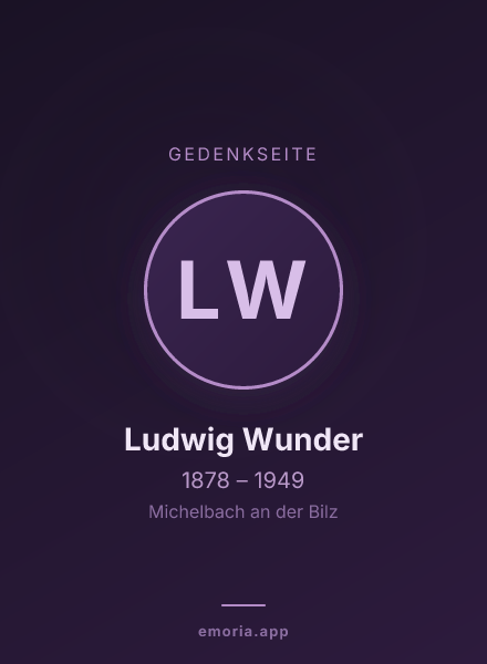 Gedenkportrait von Ludwig Wunder