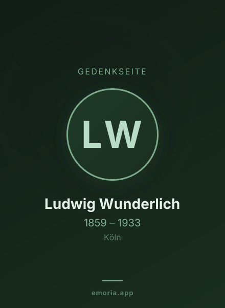 Gedenkportrait von Ludwig Wunderlich