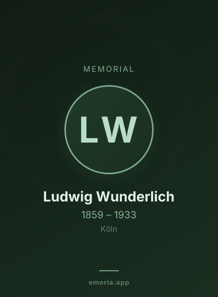 Memorial portrait of Ludwig Wunderlich