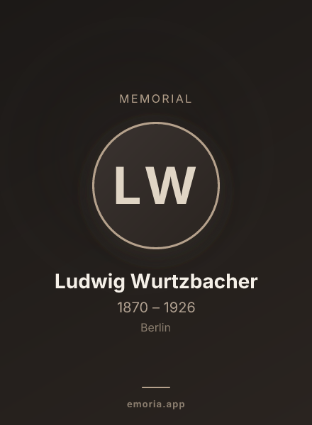 Memorial portrait of Ludwig Wurtzbacher