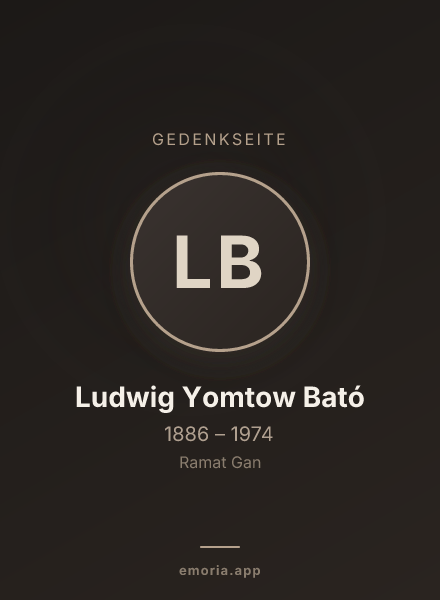 Gedenkportrait von Ludwig Yomtow Bató