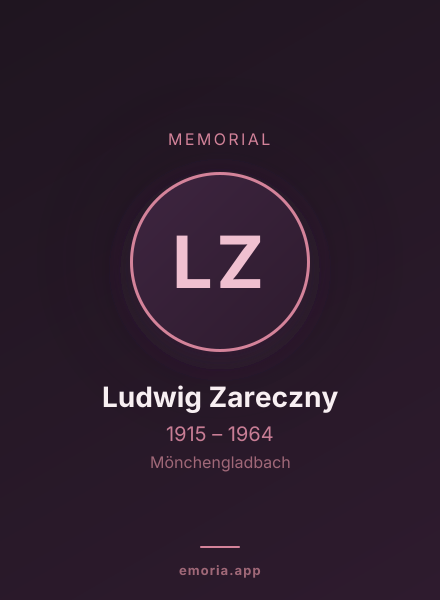 Memorial portrait of Ludwig Zareczny