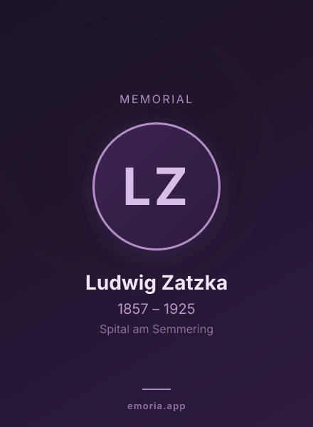 Memorial portrait of Ludwig Zatzka