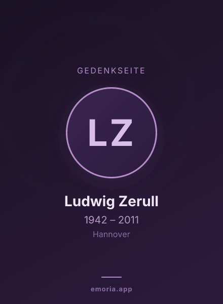 Gedenkportrait von Ludwig Zerull