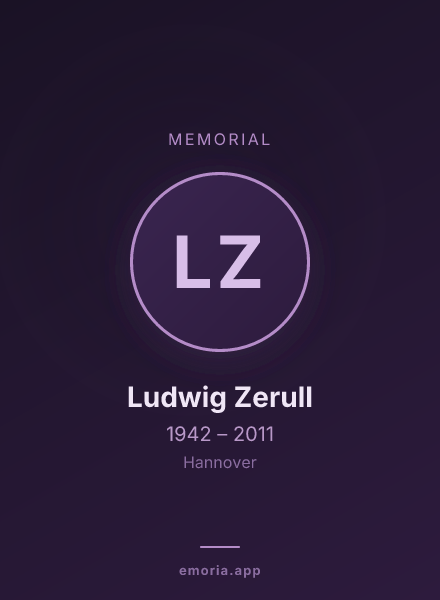 Memorial portrait of Ludwig Zerull