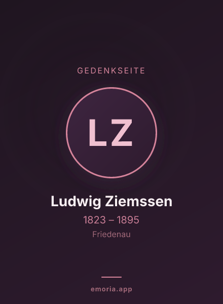 Gedenkportrait von Ludwig Ziemssen