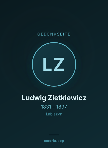 Gedenkportrait von Ludwig Zietkiewicz