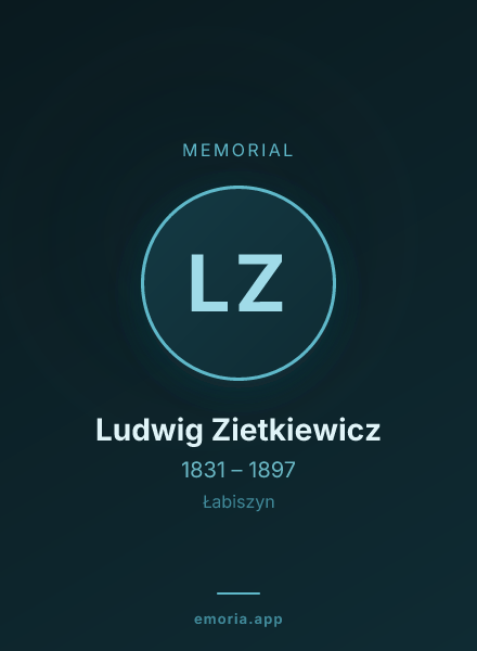 Memorial portrait of Ludwig Zietkiewicz