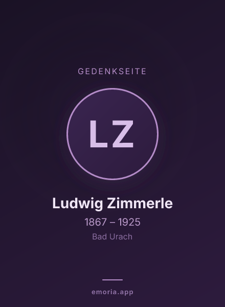Gedenkportrait von Ludwig Zimmerle