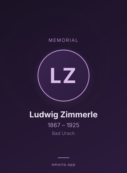 Memorial portrait of Ludwig Zimmerle