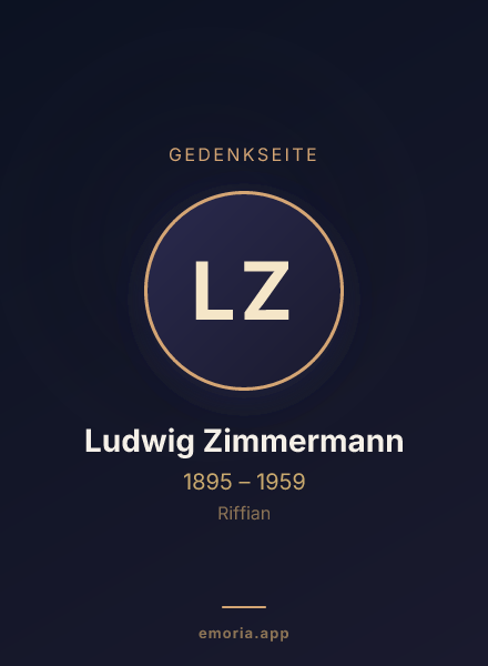 Gedenkportrait von Ludwig Zimmermann